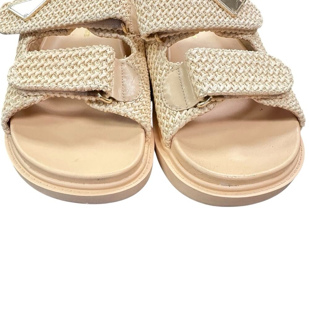 Lemonade Toscany Chic Raffia Slide Sandals Size 8 - Picture 2 of 9